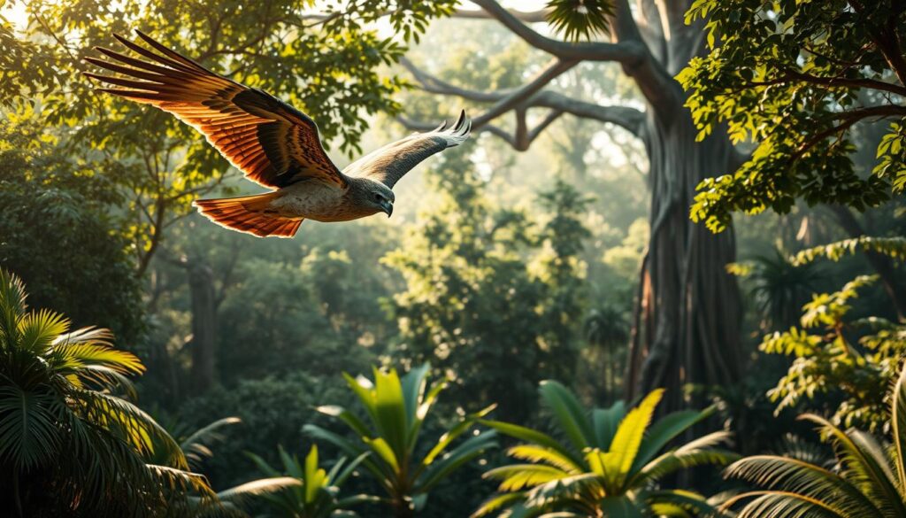 Harpyie Adler im Amazonas-Ökosystem Harpyie Adler im Amazonas-Ökosystem