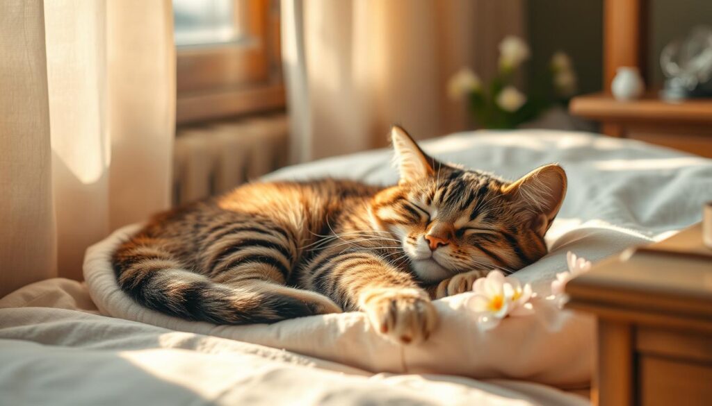 wie lange schlafen Katzen