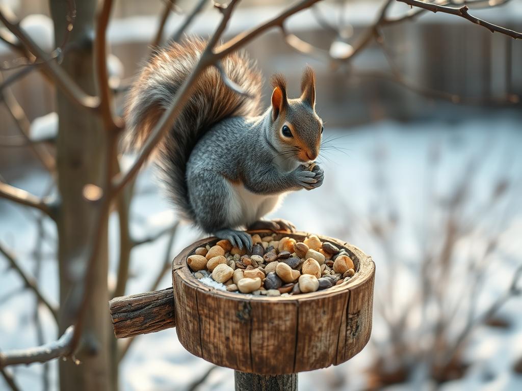Eichhörnchen im Winter füttern Eichhörnchen im Winter füttern