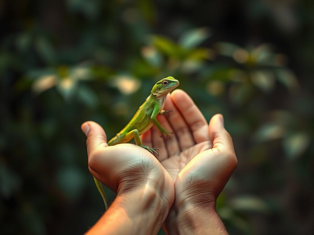 Echsenverhalten und Reptilien Handling Echsenverhalten und Reptilien Handling