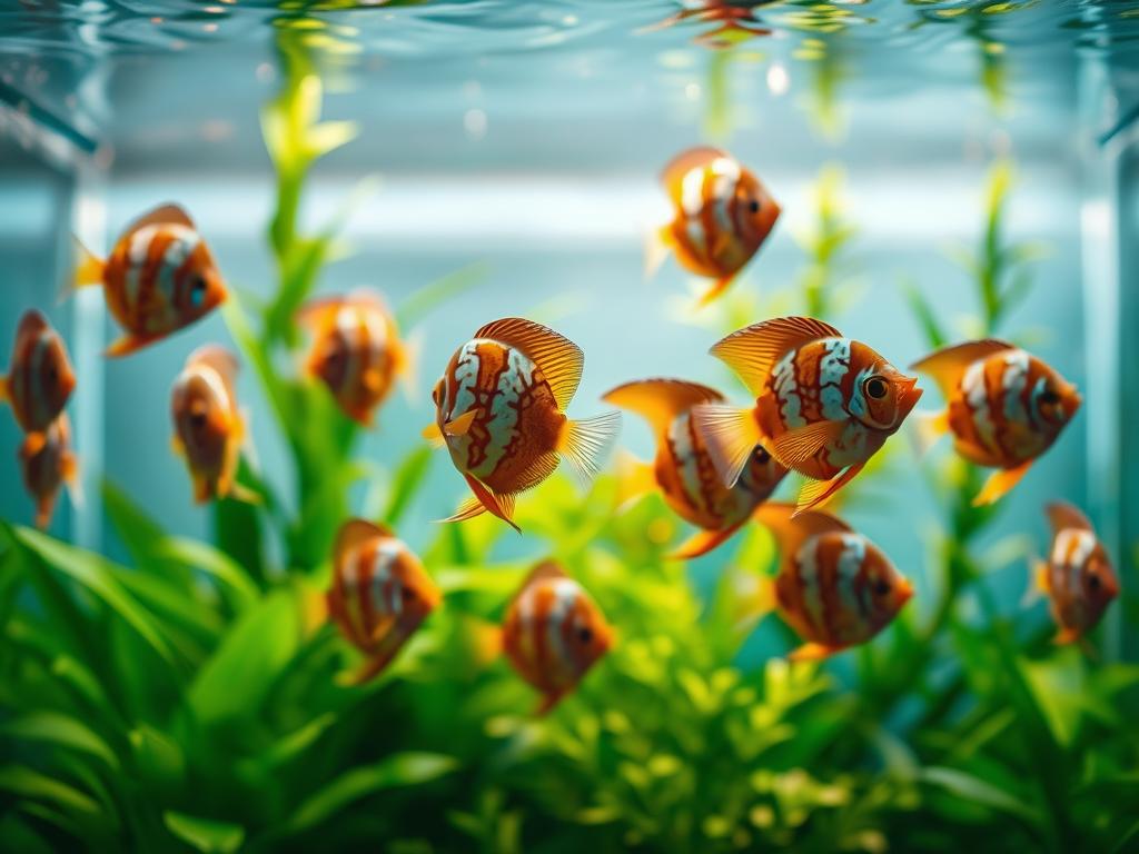 Gesunde Diskusfische im Aquarium Gesunde Diskusfische im Aquarium