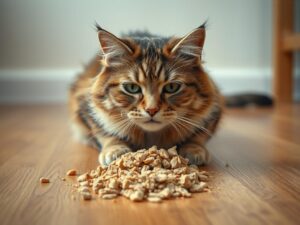 Katze erbricht hellbraun