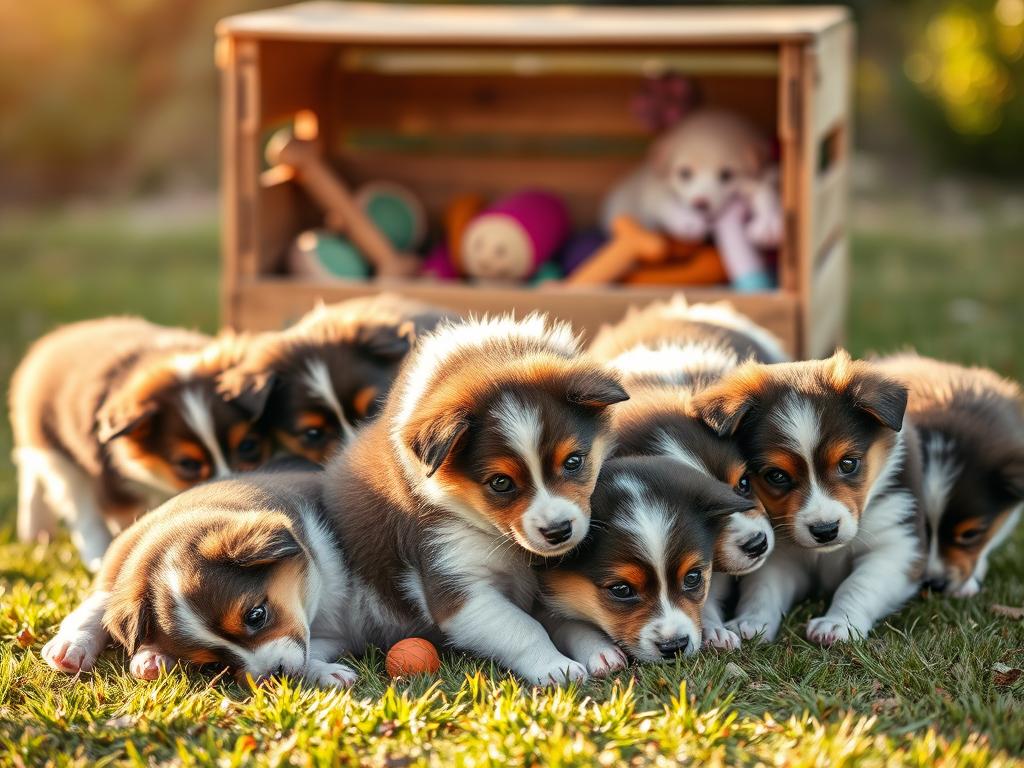 Kurzhaarcollie Welpen Vorbereitung
