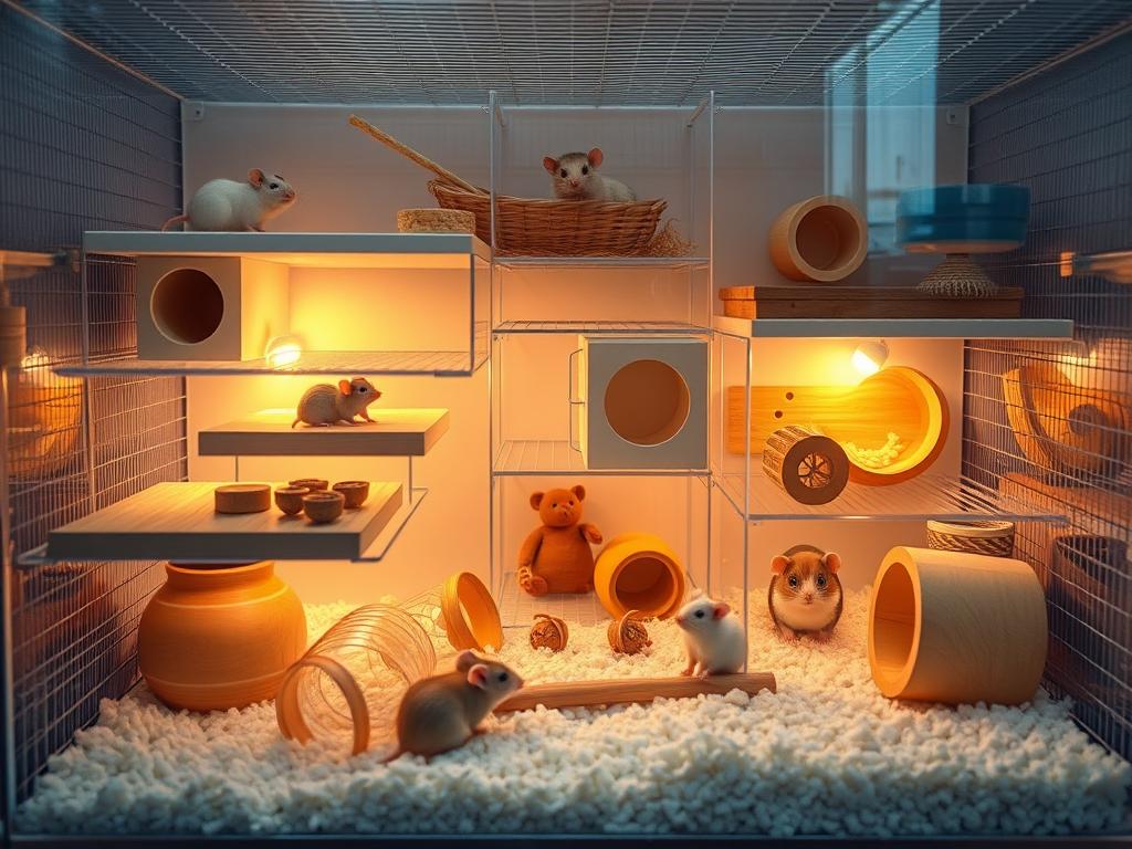 Moderner Mäusekäfig für Farbmäuse