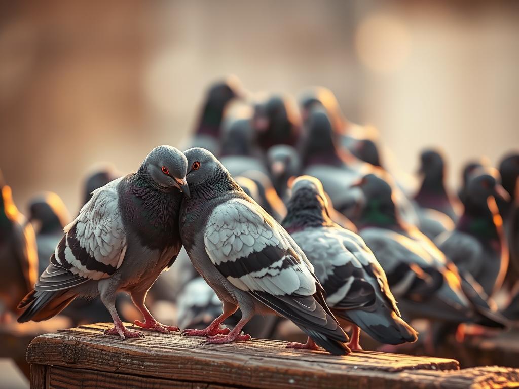 Tauben Sozialverhalten