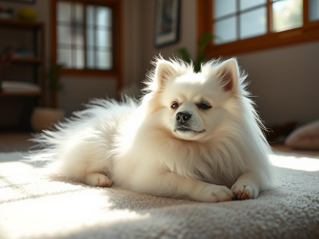 Pflege Japan Spitz Fell