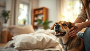 Aufgeregten Hund beruhigen