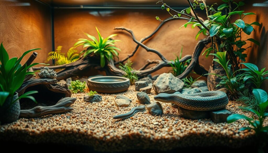 Terrarium Einrichtung für Schlangen
