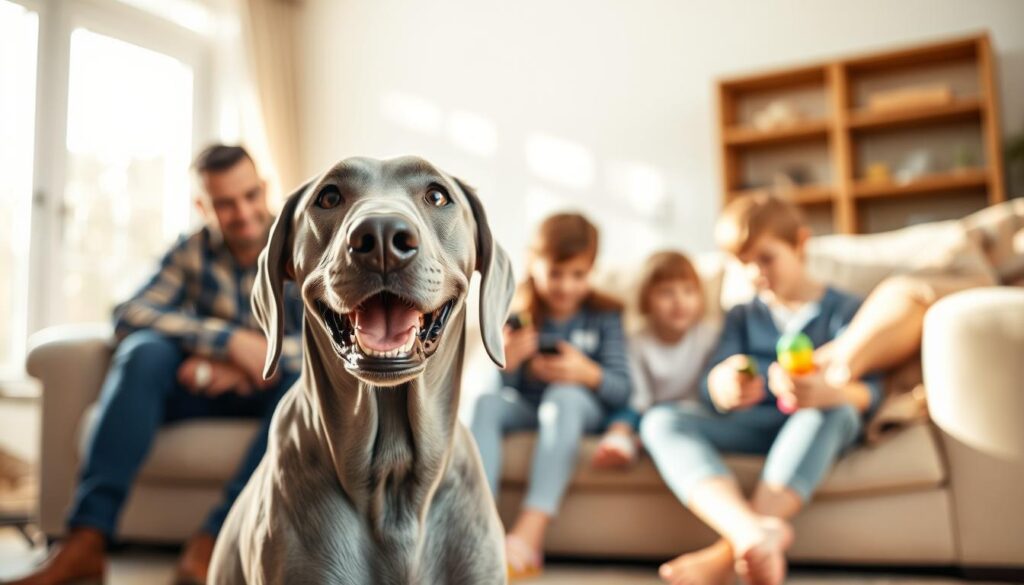 Weimaraner Familienhund
