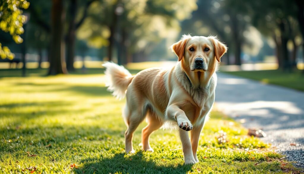Hund schwankt und taumelt