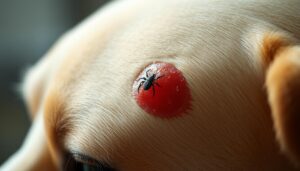 Verkapselter Zeckenbiss Hund