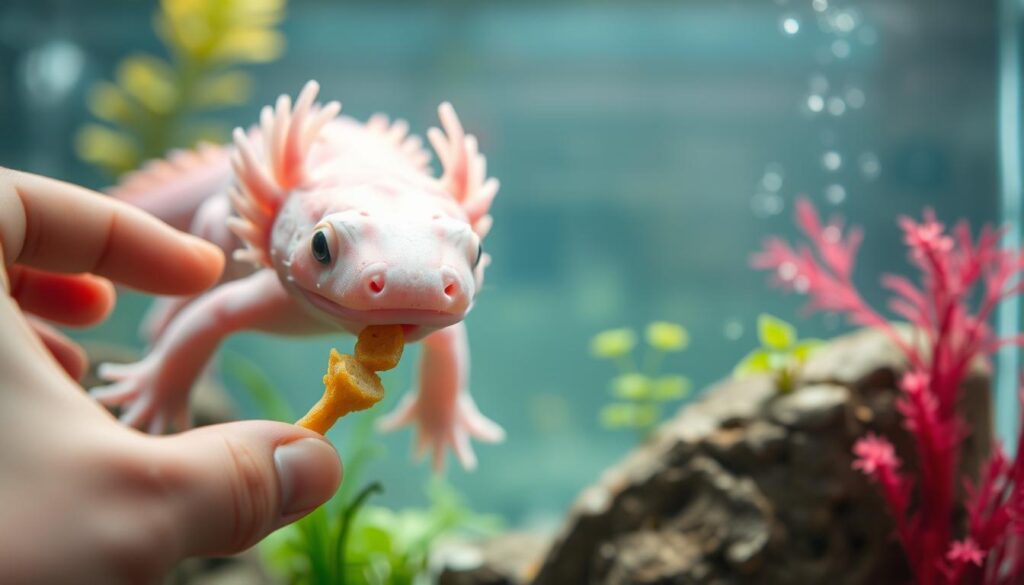 Fütterung und Ernährung der Axolotl Fütterung und Ernährung der Axolotl