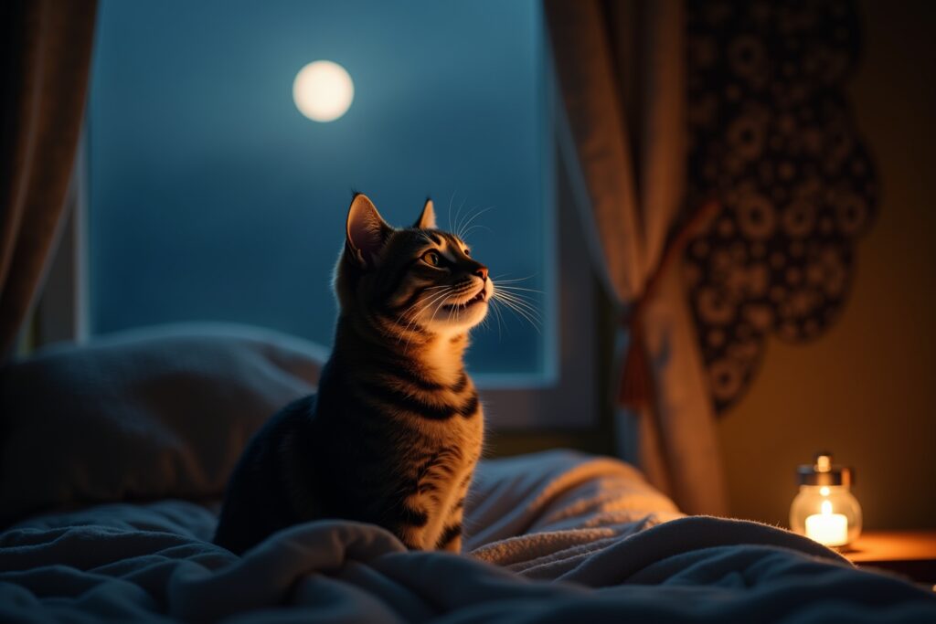katze nachts miaut-Titel