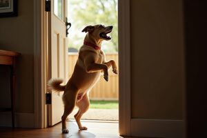 hund besucher anspringen-Titel
